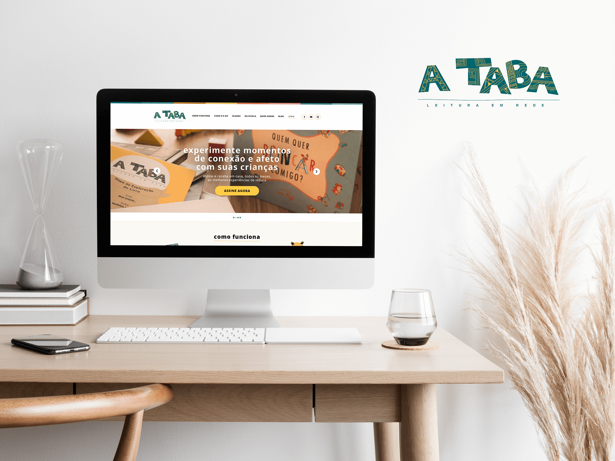 Identidade Visual & Website Layout exclusivos para A Taba - Design by Adrielly Sato