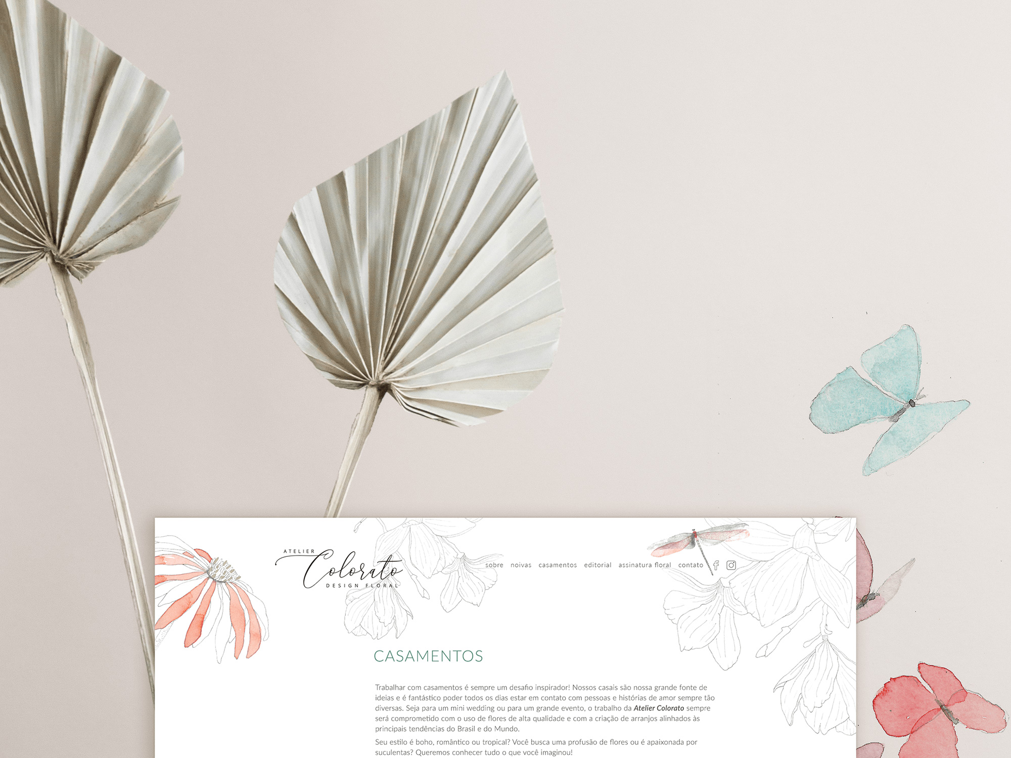 Website Layout exclusivo para Atelier Colorato - Design by Adrielly Sato