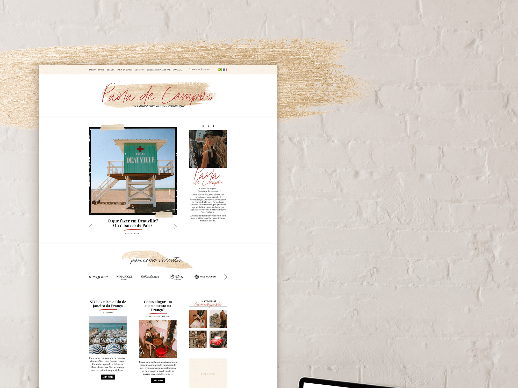 Identidade Visual & Blog Layout exclusivos para Paola de Campos - Design by Adrielly Sato