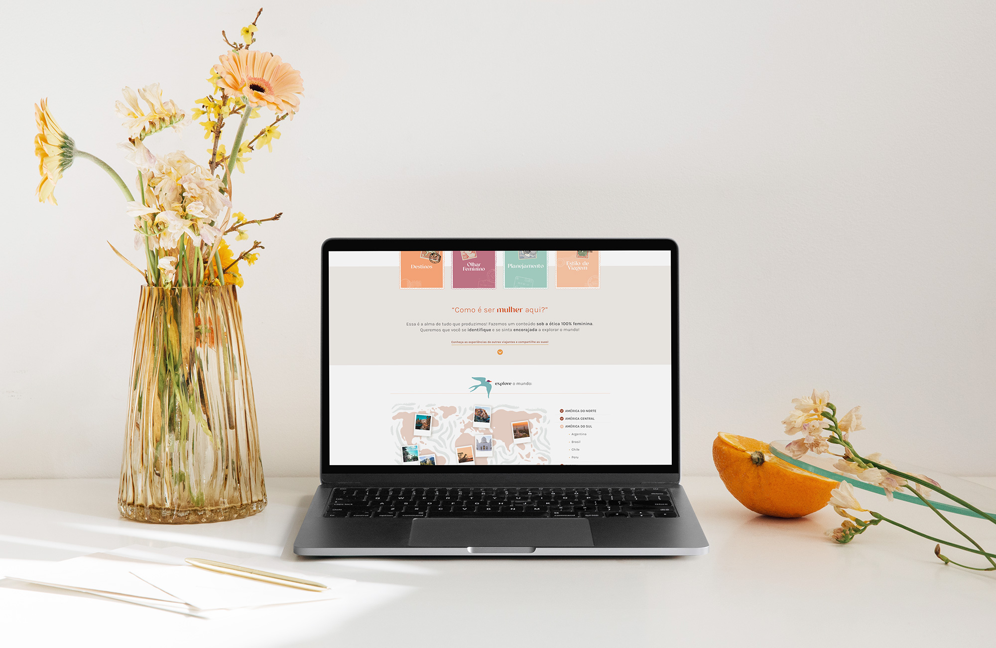 Layout para WordPress Blog exclusivo e personalizado para Mundo Nosso - Design by Adrielly Sato